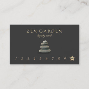 Zen Stones Massage Therapist Loyalty Slår kort