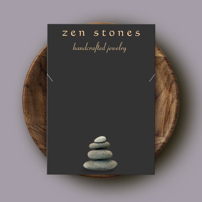 Zen Stones Necklace Bracelet Visning Card Visitkort (Skapare uppladdad)