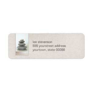 Zen Stones-Returetiketter Returadress Etikett