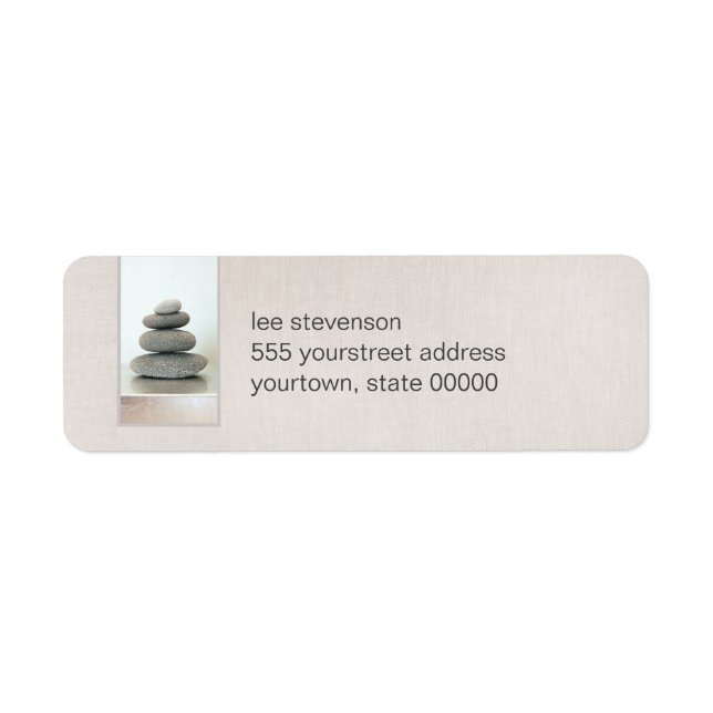 Zen Stones-Returetiketter Returadress Etikett (Framsidan)
