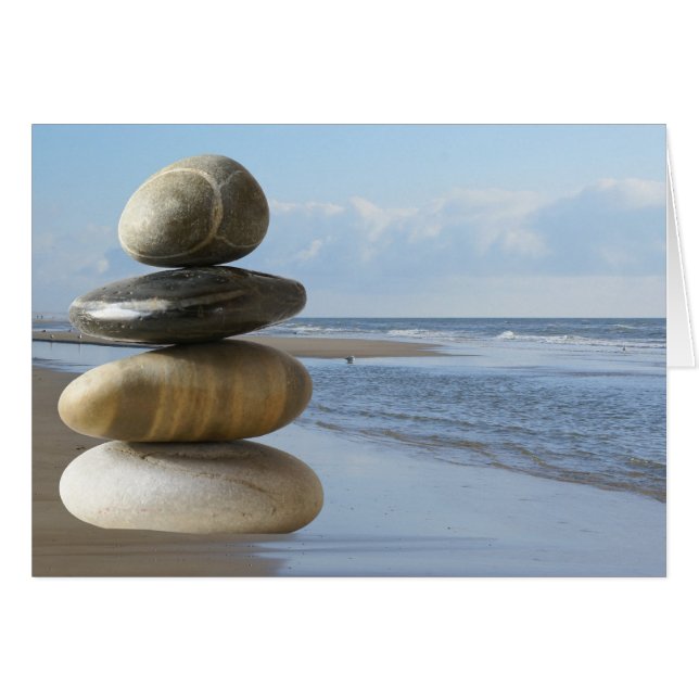 Zen strand hälsningskort (Framsidan Horizontal)