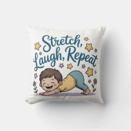 Zen Stretch laugh repeat yoga lover Kudde
