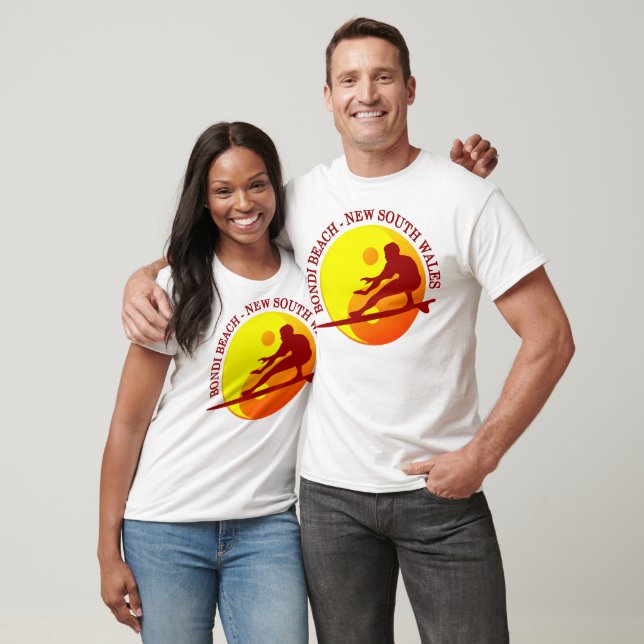 Zen Surfer (Sunburst) Bondi Beach Tee Shirt (Unisex)