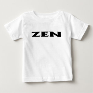 Zen svart baby vit skjorta t shirt