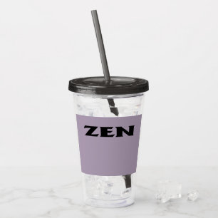 Zen svart grått svart akryltumör take away mugg