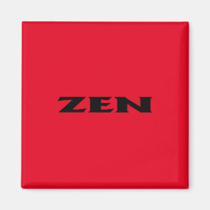 Zen svart röd kvadratmagnet magnet