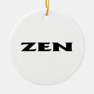 Zen svart, vit, rund keramisk prydnadsprodukt julgransprydnad keramik