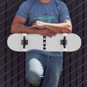 Zen svart, vit skateboard