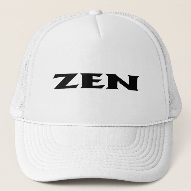 Zen svart vit skum truckerhatt keps (Framsida)
