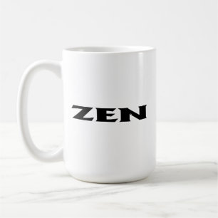 Zen svartvit mugg