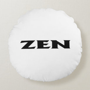 Zen svartvit runt poly dekorativ kudde