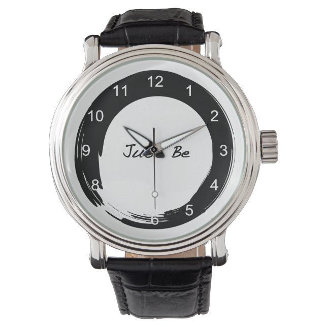 Zen-symbol med "Just Be" Armbandsur (Framsida)