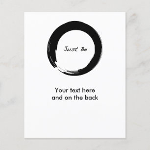 Zen-symbol med "Just Be" Flygblad