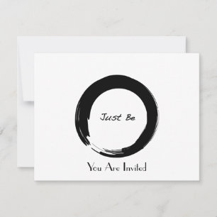 Zen-symbol med "Just Be" Inbjudningar