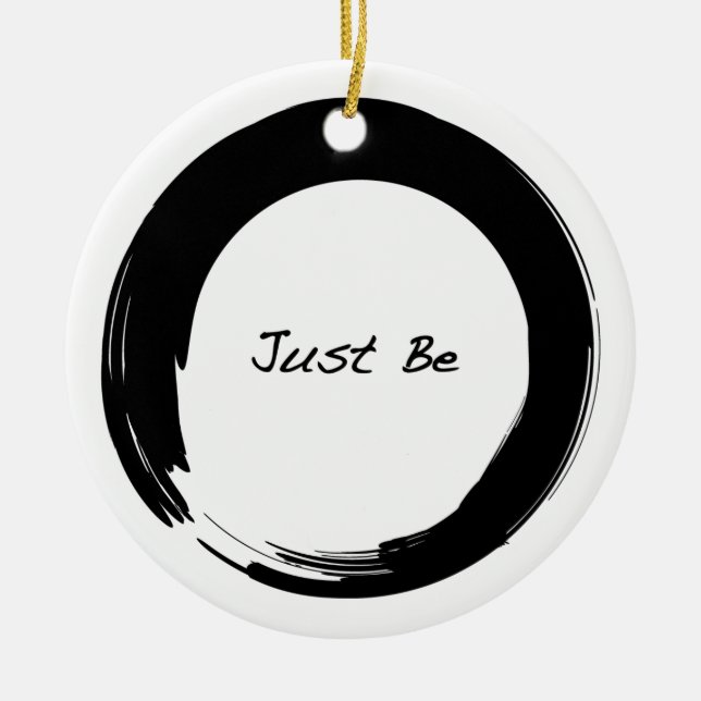 Zen-symbol med "Just Be" Julgransprydnad Keramik (Framsidan)