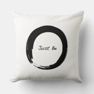 Zen-symbol med "Just Be" Kudde
