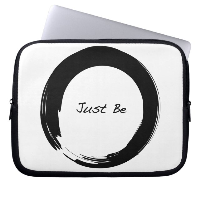 Zen-symbol med "Just Be" Laptop Fodral (Framsidan)