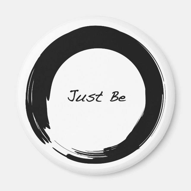 Zen-symbol med "Just Be" Magnet (Framsidan)