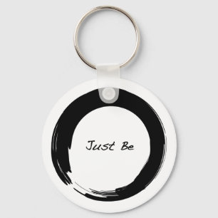 Zen-symbol med "Just Be" Nyckelring