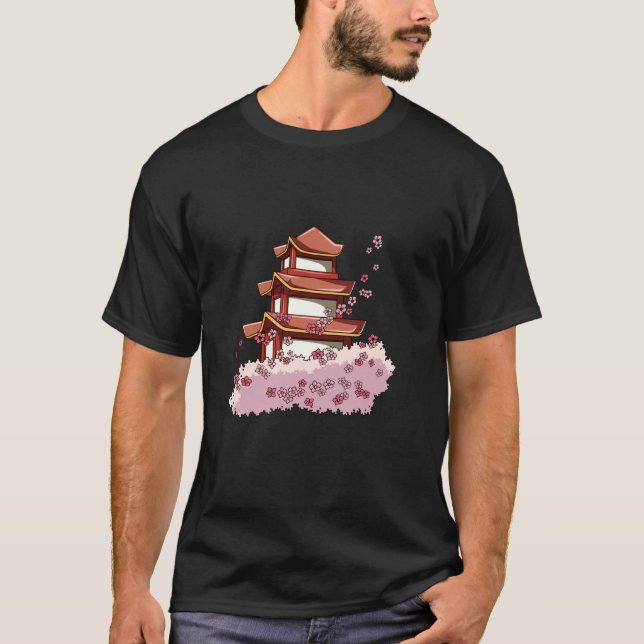 Zen tempel Japan T Shirt (Framsida)