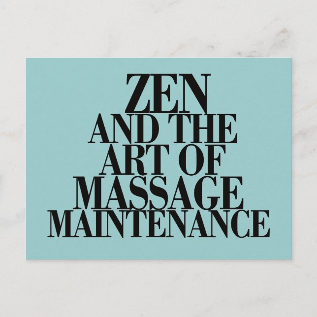 ZEN & The Art of MASSAGE Vykort (Framsida)