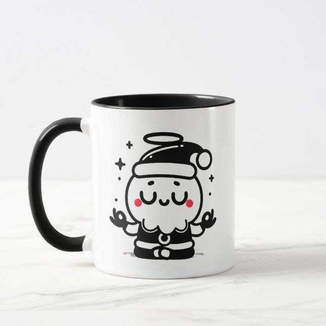 Zen Tomte – Söt mediterande Tomte jul Mugg (Vänster)
