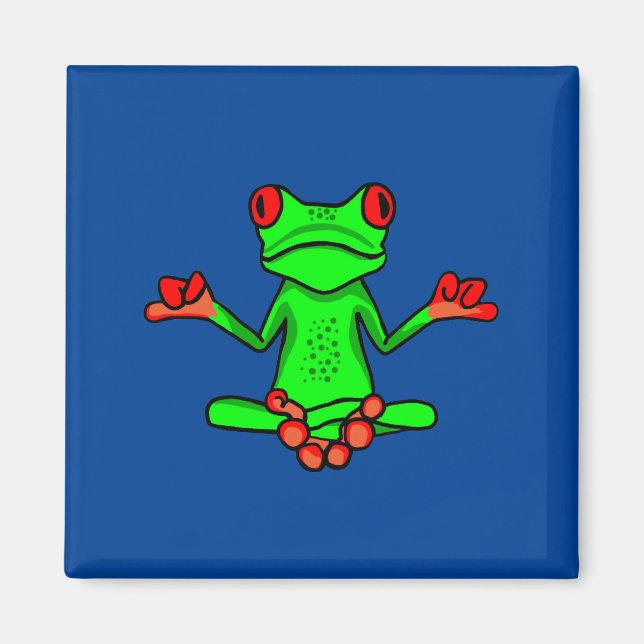 Zen Träd Frog Magnet (Framsidan)