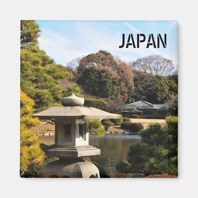 Zen-trädgård i Tokyo, Japan Magnet (Framsidan)