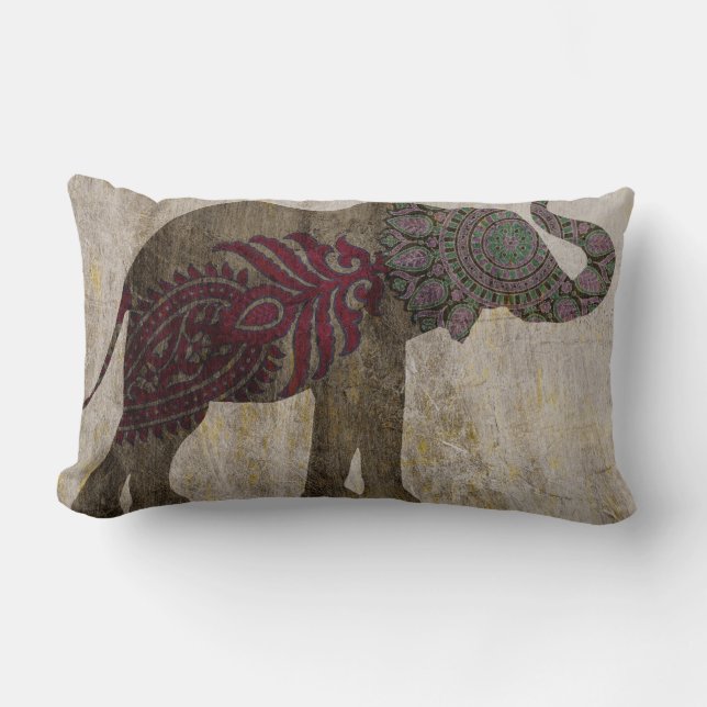 Zen Tribal Elephant Lumbarkudde (Framsida)
