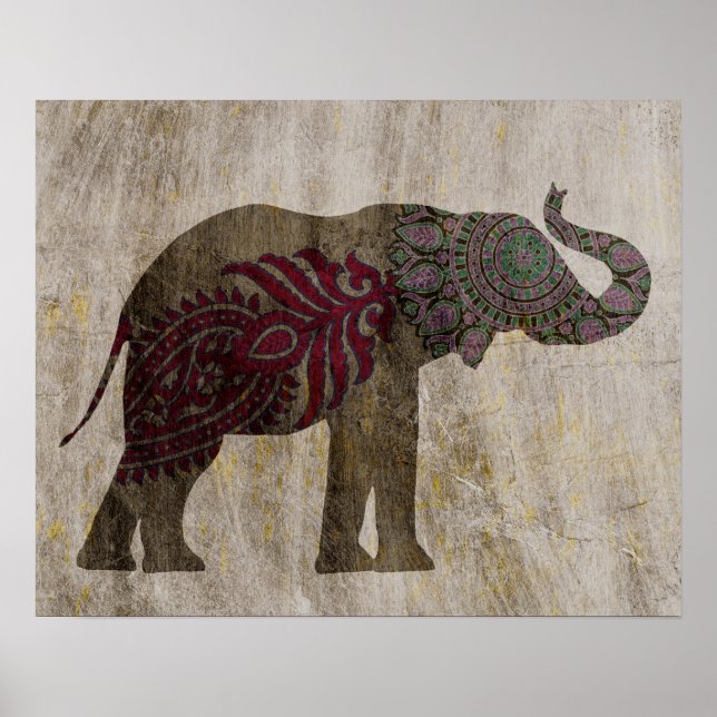 Zen Tribal Elephant Poster (Framsidan)