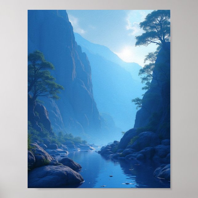 Zen tystnad i blått poster (Framsidan)