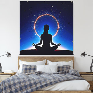 Zen under stjärnorna: Kosmisk meditation Canvastryck