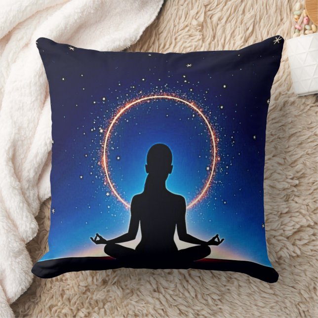 Zen under stjärnorna: Kosmisk meditation Kudde (Filt)