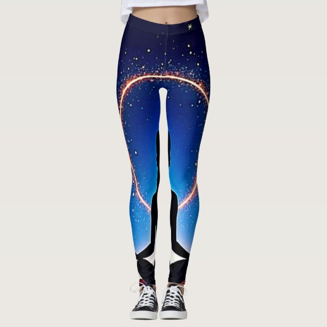 Zen under stjärnorna: Kosmisk meditation Leggings (Framsida)