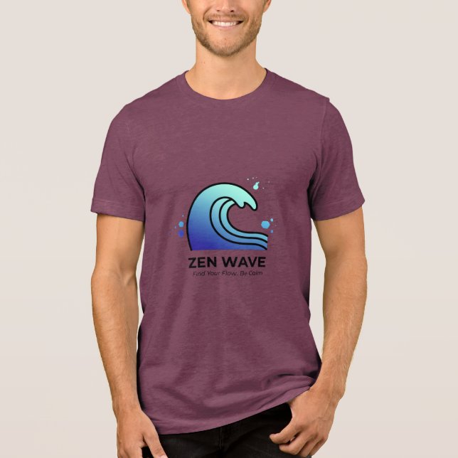 Zen Våg Hitta Din Flöde T-Shirt (Framsida)