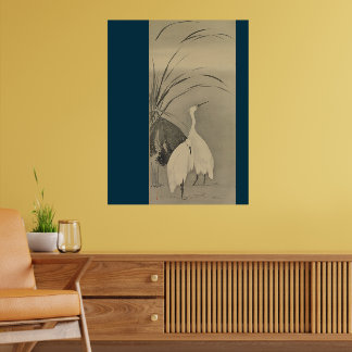 Zen Väggdekor - Minimalistisk Lotus & Vita Egretta Poster