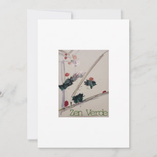 Zen Verde-Julhelg Zen Minimalist Grönt Lugn Julkort