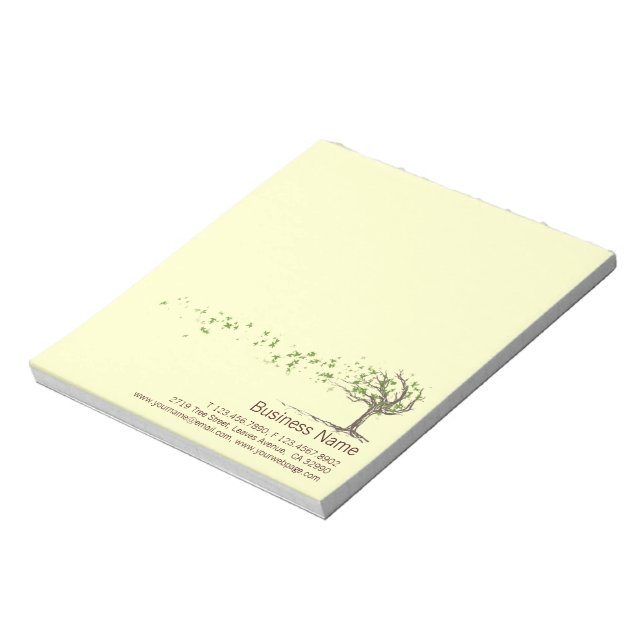 Zen Vind Träd med Anteckningsblocket Löv Anteckningsblock (Roterad)