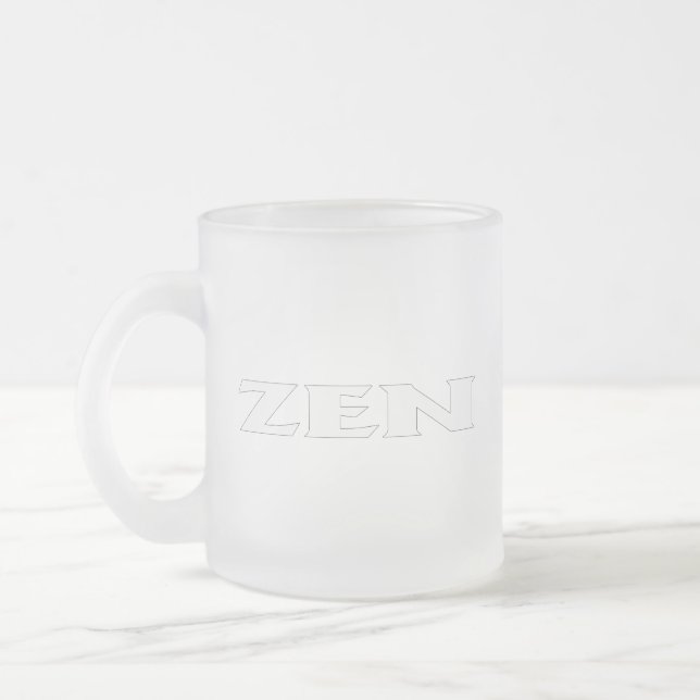 Zen vit linje vit frostig mugg (Vänster)