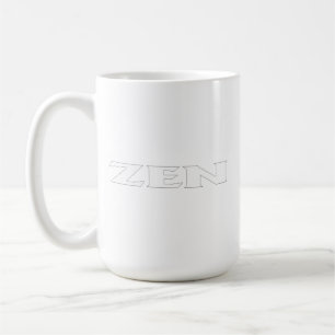 Zen vit linje vit mugg
