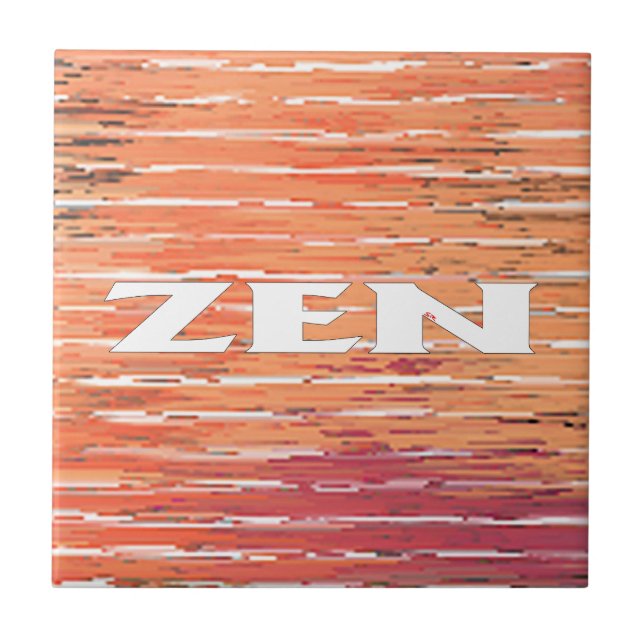 Zen vit reder liten bricka kakelplatta (Framsidan)