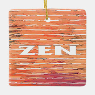 Zen vit repor av keramiskt ornament