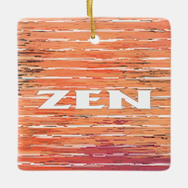 Zen vit repor av keramiskt ornament (Framsida)