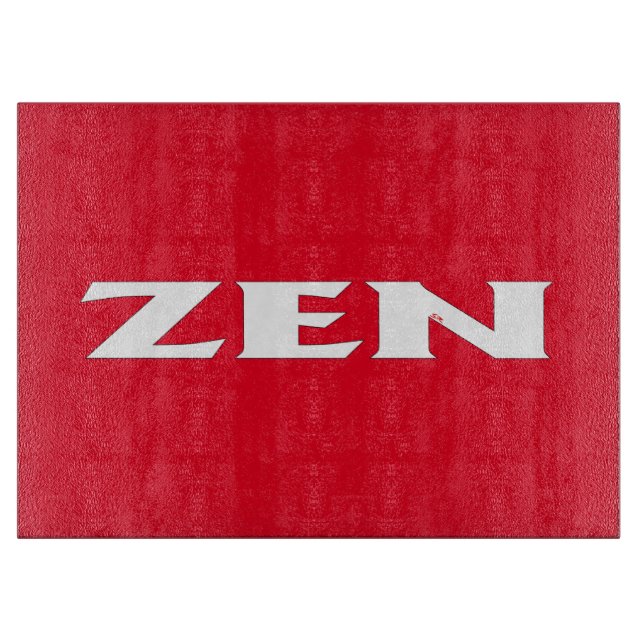Zen Vit röd glasskiva (Framsidan)