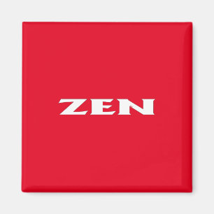 Zen vit röd kvadratmagnet magnet