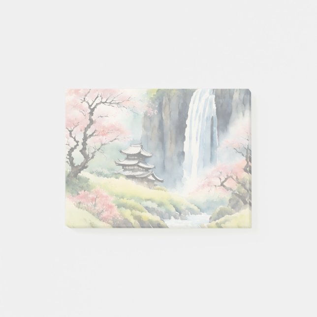 Zen Watercolor House Post-It Note Block (Framsida)