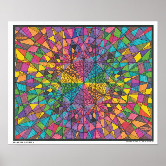 Zen Webverse - Kaleidoskopisk utskrift Poster (Framsidan)