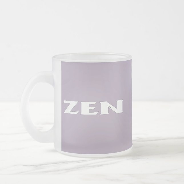 Zen white grått frostigt mugg (Vänster)