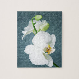 Zen White Orchid Flower Pussel