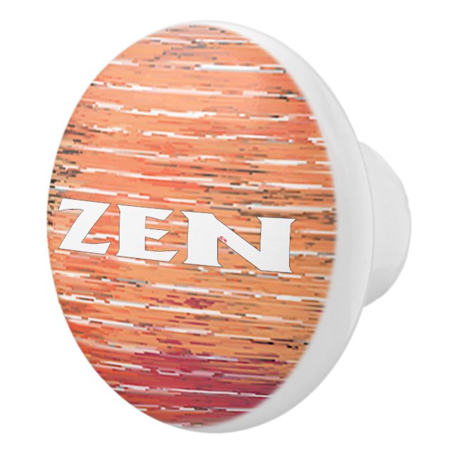 Zen white reeds ceramic knop knopp (Höger)